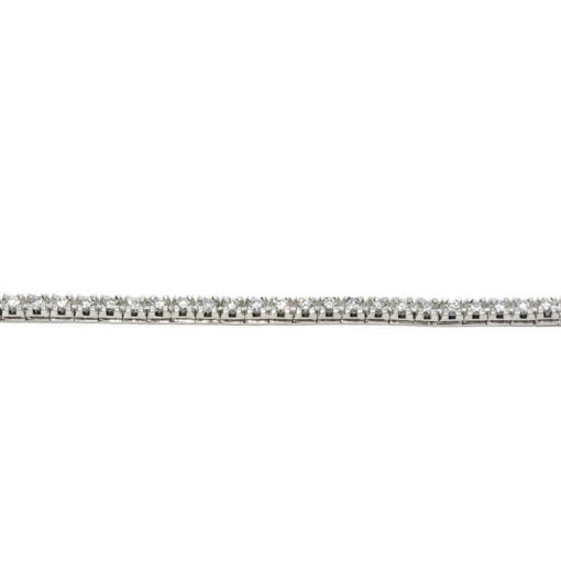 Pulsera tipo riviere con diamantes talla brillante y oro blanco de 18k. Eslabones de 2.00 mm de anchos por 2.00 mm de gruesos De 17.50cm de larga - Imagen 4