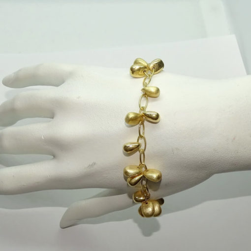 Pulsera de oro amarillo de 18k con 24 pepitas de oro. - Imagen 2