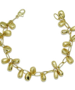 Pulsera de oro amarillo de 18k con 24 pepitas de oro.