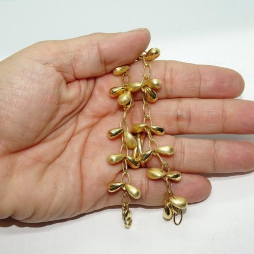 Pulsera de oro amarillo de 18k con 24 pepitas de oro. - Imagen 4