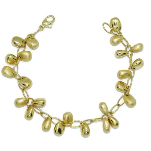 Pulsera de oro amarillo de 18k con 24 pepitas de oro.