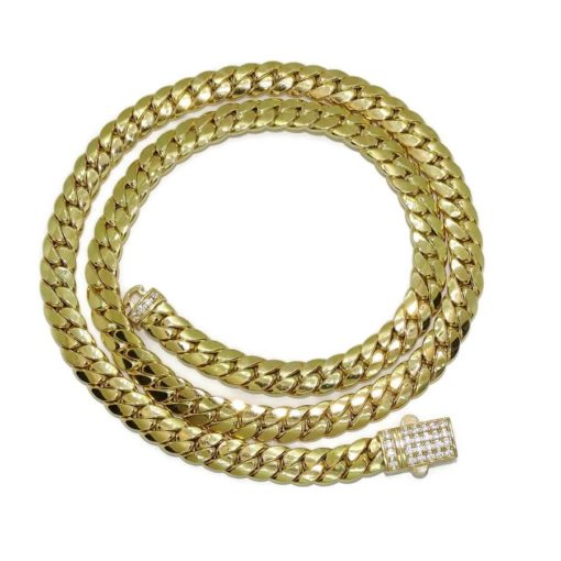 Espectacular cadena para hombre de oro amarillo de 18k de 60cm de larga y 8.50 mm de ancha, modelo cubana. - Imagen 6