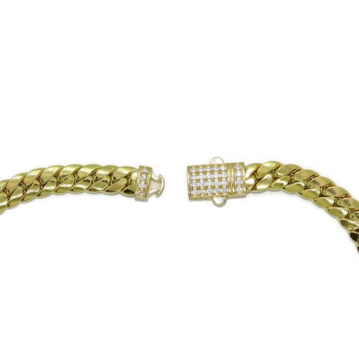 Espectacular cadena para hombre de oro amarillo de 18k de 60cm de larga y 8.50 mm de ancha, modelo cubana. - Imagen 5