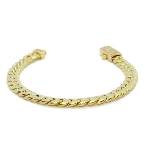 Elegante pulsera para hombre de oro amarillo de 18k de 20.00 cm de larga y 8.00 mm de ancha, modelo cubana. 14.35 gr de oro de 18k - Imagen 5
