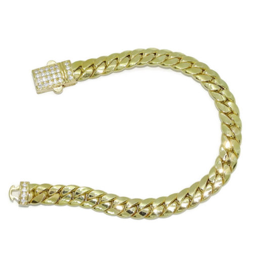 Elegante pulsera para hombre de oro amarillo de 18k de 20.00 cm de larga y 8.00 mm de ancha, modelo cubana. 14.35 gr de oro de 18k - Imagen 6