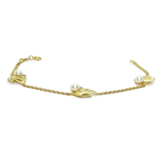 Preciosa pulsera especial para comunión toda de oro amarillo de 18k, con motivos. - Imagen 6