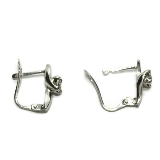 Elegantes pendientes de oro blanco de 18k con 0.10cts de diamantes. Ideal mujer y chica joven. - Imagen 5