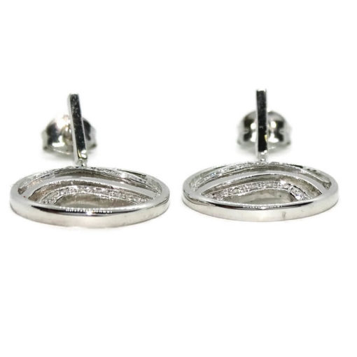 Bonitos pendientes de oro blanco de 18k con 0.11cts de diamantes, una joya lujosa. - Imagen 6