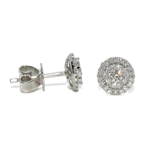 Espectaculares Pendientes para mujer de oro blanco de 18k con 56 diamantes talla brillante que suman 0.34cts. - Imagen 6