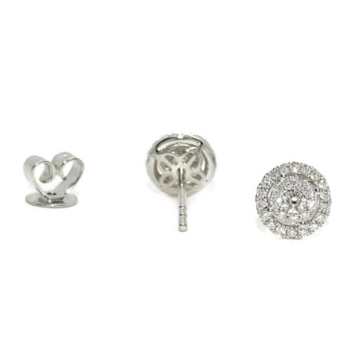 Espectaculares Pendientes para mujer de oro blanco de 18k con 56 diamantes talla brillante que suman 0.34cts. - Imagen 5