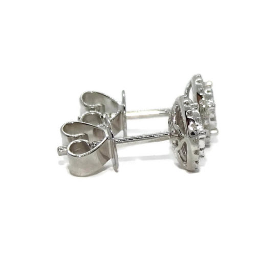 Espectaculares Pendientes para mujer de oro blanco de 18k con 56 diamantes talla brillante que suman 0.34cts. - Imagen 4
