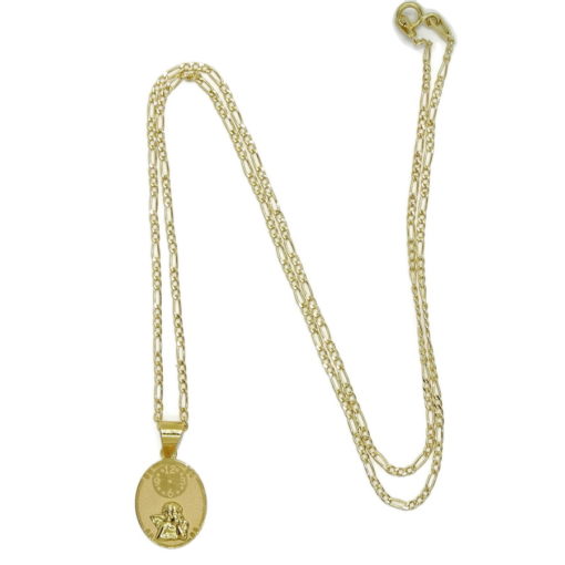 Cadena forzada de oro amarillo de 18Ktes de 50cm con medalla oval de oro amarillo de 18Ktes de Angelito y reloj-ESPECIAL SAMUEL - Imagen 7