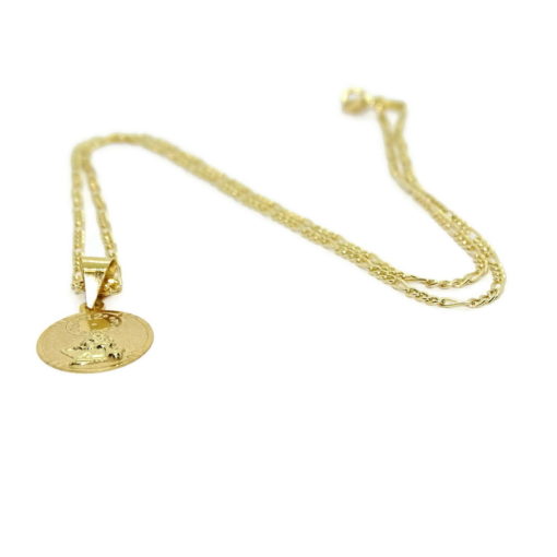 Cadena forzada de oro amarillo de 18Ktes de 50cm con medalla oval de oro amarillo de 18Ktes de Angelito y reloj-ESPECIAL SAMUEL - Imagen 6