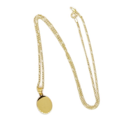 Cadena forzada de oro amarillo de 18Ktes de 50cm con medalla oval de oro amarillo de 18Ktes de Angelito y reloj-ESPECIAL SAMUEL - Imagen 4