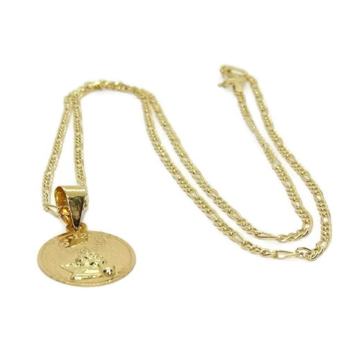 Cadena forzada de oro amarillo de 18Ktes de 50cm con medalla oval de oro amarillo de 18Ktes de Angelito y reloj-ESPECIAL SAMUEL - Imagen 3