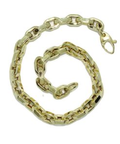 Vistosa pulsera para hombre de oro de 18k de 5.50 mm de ancha y 22.50cm de larga. - Imagen 3