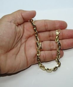 Vistosa pulsera para hombre de oro de 18k de 5.50 mm de ancha y 22.50cm de larga. - Imagen 4