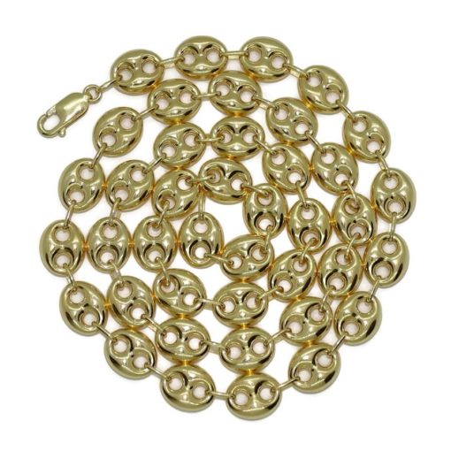 Impresionante calabrote de oro amarillo de 18k de 1.20x1.00cm y 60cm de largo. Cierre mosquetón para total seguridad. Peso; 28.80 gr de oro de 18k