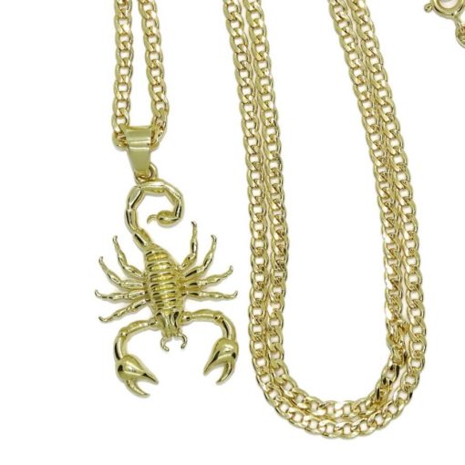 Escorpión de oro amarillo de 18k con cadena de Oro Amarillo de 18k modelo barbada. - Imagen 7