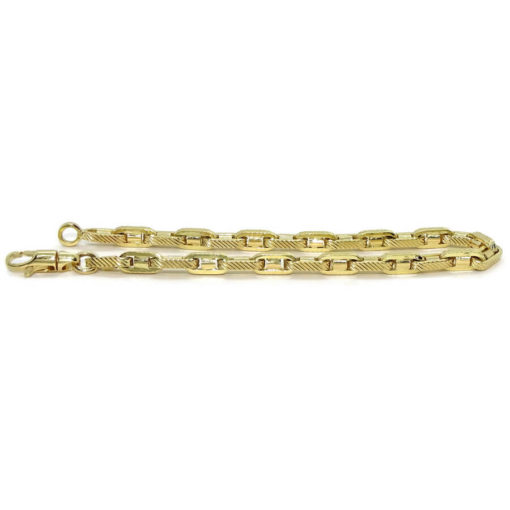 Original pulsera de Oro Amarillo de 18k para Hombre modelo forzada con barra de 21.00cm de Larga, 4.50 mm de Ancha y 7.80gr de peso de Oro de 18k. - Imagen 6