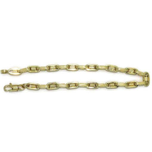 Original pulsera de Oro Amarillo de 18k para Hombre modelo forzada con barra de 21.00cm de Larga, 4.50 mm de Ancha y 7.80gr de peso de Oro de 18k. - Imagen 5