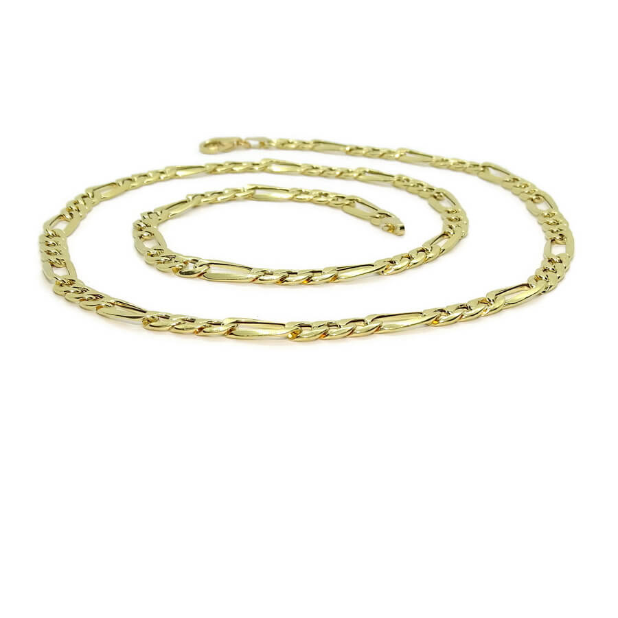 Cadena de oro amarillo de 18k para hombre modelo 3x1 plana de 6.00 mm de grosor por 60cm de larga - Imagen 8