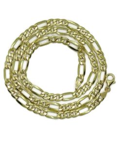 Cadena de oro amarillo de 18k para hombre modelo 3x1 plana de 6.00 mm de grosor por 60cm de larga