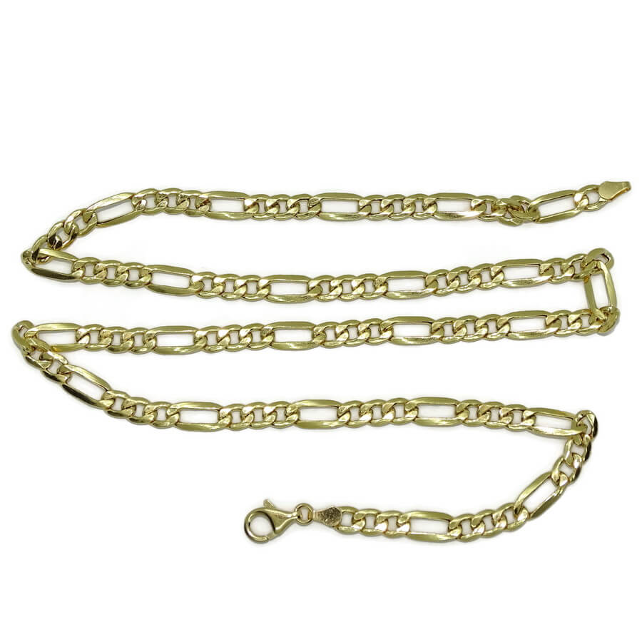 Cadena de oro amarillo de 18k para hombre modelo 3x1 plana de 6.00 mm de grosor por 60cm de larga - Imagen 7