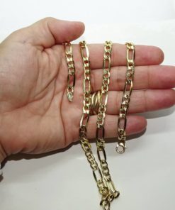 Cadena de oro amarillo de 18k para hombre modelo 3x1 plana de 6.00 mm de grosor por 60cm de larga - Imagen 4