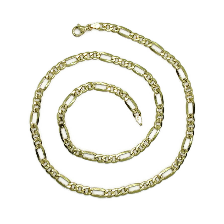 Cadena de oro amarillo de 18k para hombre modelo 3x1 plana de 6.00 mm de grosor por 60cm de larga - Imagen 3