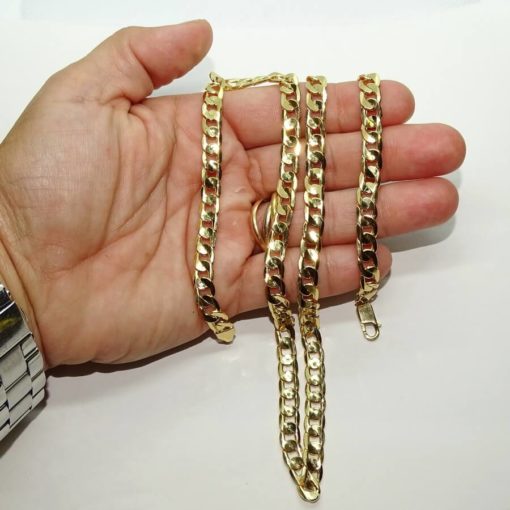 Preciosa cadena para hombre muy aparente de oro de 18k y 60cm de larga. 6.50 mm de ancha. - Imagen 4