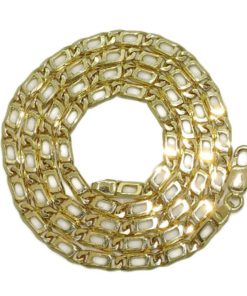 Cadena de oro macizo para hombre de 4.00 de ancha y 60.00cm de larga. Cierre mosquetón. Peso: 30.65 gr de oro de 18k