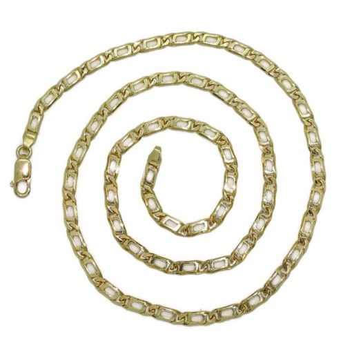 Cadena de oro macizo para hombre de 4.00 de ancha y 60.00cm de larga. Cierre mosquetón. Peso: 30.65 gr de oro de 18k - Imagen 3