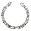 Impresionante Pulsera para Hombre de Oro blanco macizo de 18k