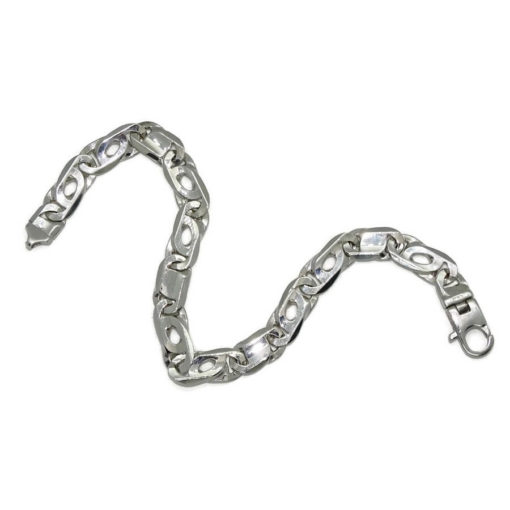 Impresionante Pulsera para Hombre de Oro blanco macizo de 18k - Imagen 7