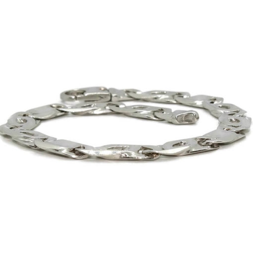 Impresionante Pulsera para Hombre de Oro blanco macizo de 18k - Imagen 5
