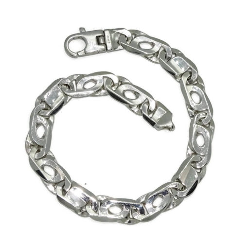 Impresionante Pulsera para Hombre de Oro blanco macizo de 18k - Imagen 3