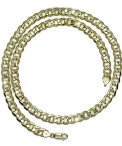 Espectacular cadena para hombre de oro amarillo de 18k y 60cm de larga y 8.00 mm de ancha modelo barbada