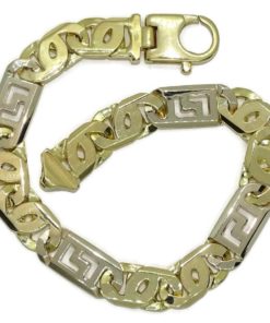 Impresionante Pulsera para Hombre de Oro Amarillo y oro blanco de 18k Maciza. 45.85 gr. - Imagen 3