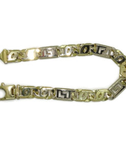 Impresionante Pulsera para Hombre de Oro Amarillo y oro blanco de 18k Maciza. 45.85 gr. - Imagen 8