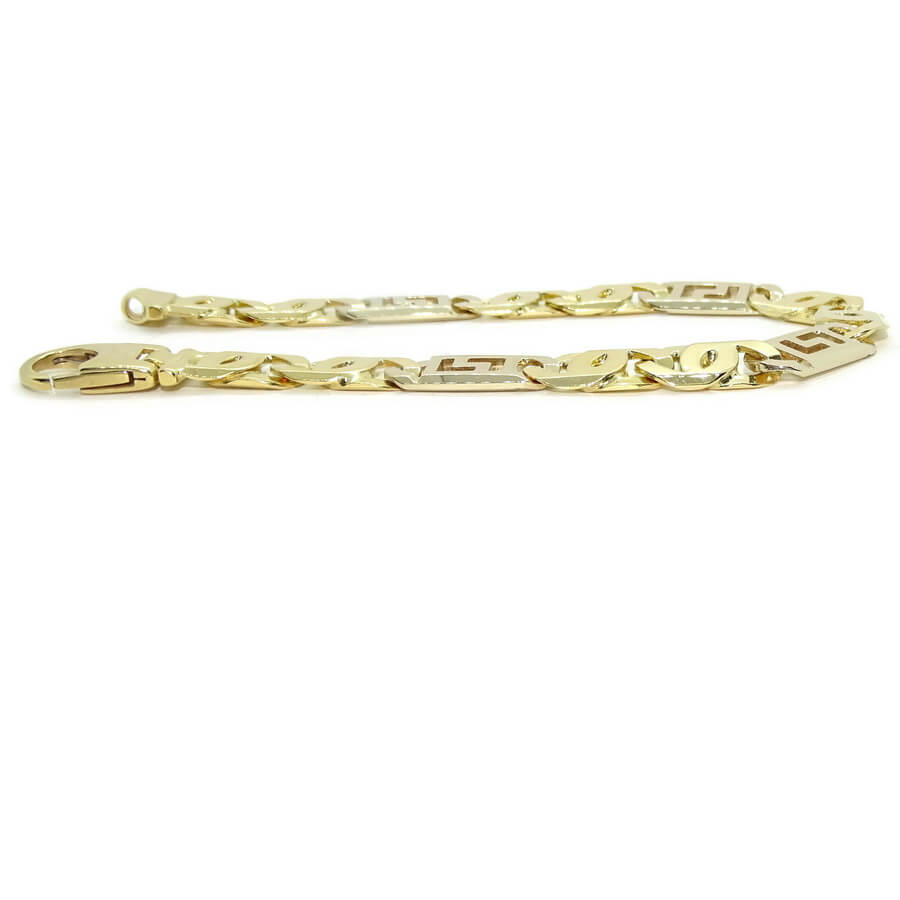 Impresionante Pulsera para Hombre de Oro Amarillo y oro blanco de 18k Maciza. 45.85 gr. - Imagen 7