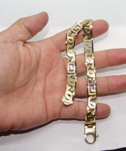 Impresionante Pulsera para Hombre de Oro Amarillo y oro blanco de 18k Maciza. 45.85 gr. - Imagen 4