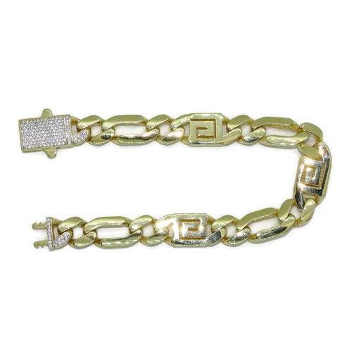 Impresionante pulsera para hombre de oro amarillo de 18k de 21.00 cm de larga y 1.10 cm de ancha - Imagen 7