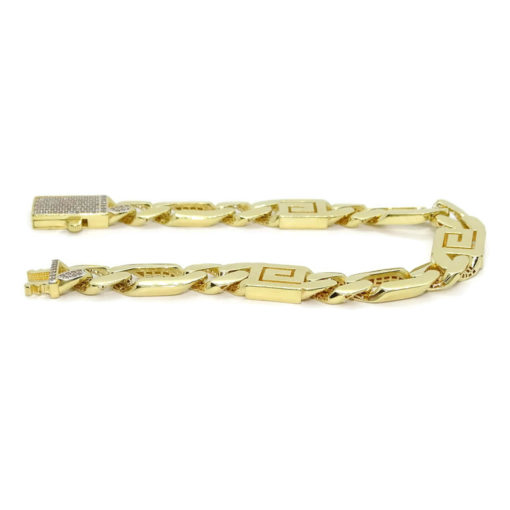 Impresionante pulsera para hombre de oro amarillo de 18k de 21.00 cm de larga y 1.10 cm de ancha - Imagen 6