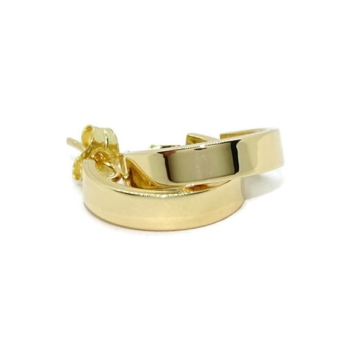 Pendientes aros pequeños para hombre de oro amarillo de 18k de 3.50 mm de anchos - Imagen 7