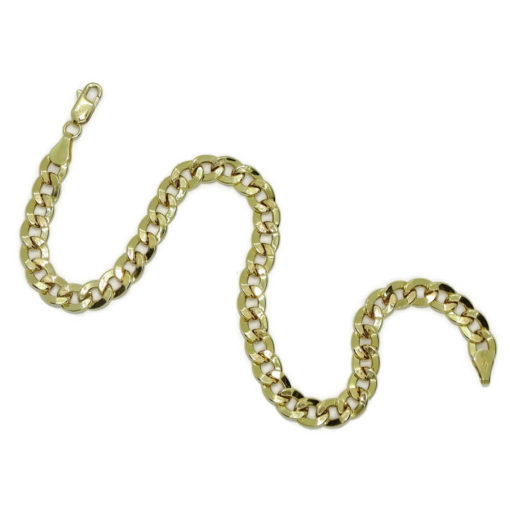Pulsera para hombre de oro amarillo de 18k tipo barbada de 6.00mm de ancha - Imagen 6
