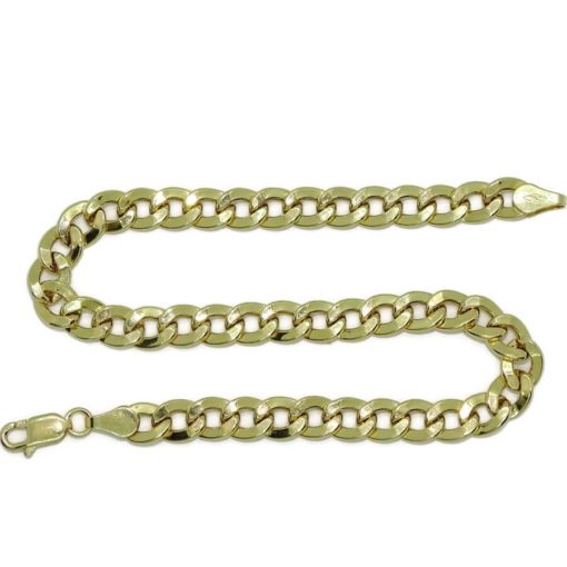 Pulsera para hombre de oro amarillo de 18k tipo barbada de 6.00mm de ancha - Imagen 4