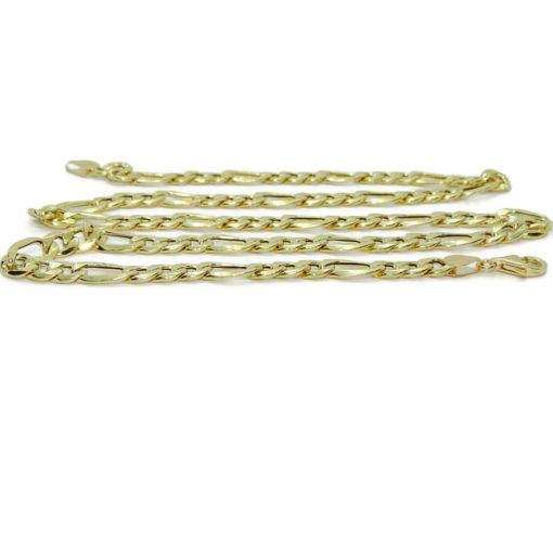 Cadena de oro amarillo de 18k para hombre modelo 3x1 plana de 7.50 mm de grosor por 60cm de larga - Imagen 5