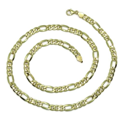 Cadena de oro amarillo de 18k para hombre modelo 3x1 plana de 7.50 mm de grosor por 60cm de larga - Imagen 4