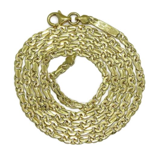 Cadena de oro macizo para hombre de 3.50 de ancha y 60.00cm de larga.